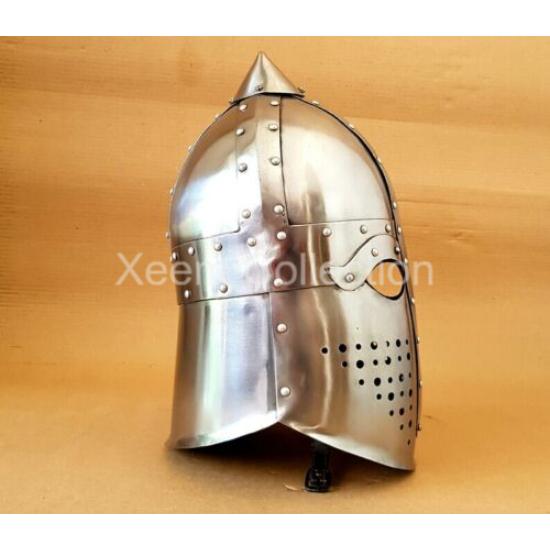 Medieval Knight Sugarloaf Crusader Helmet Armor Templar Viking 18 gauge steel