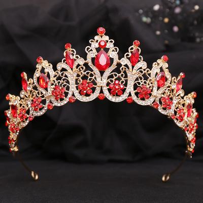 New Bridal Crystal Tiara Baroque Crown Wedding Large Crown Dress Accessories