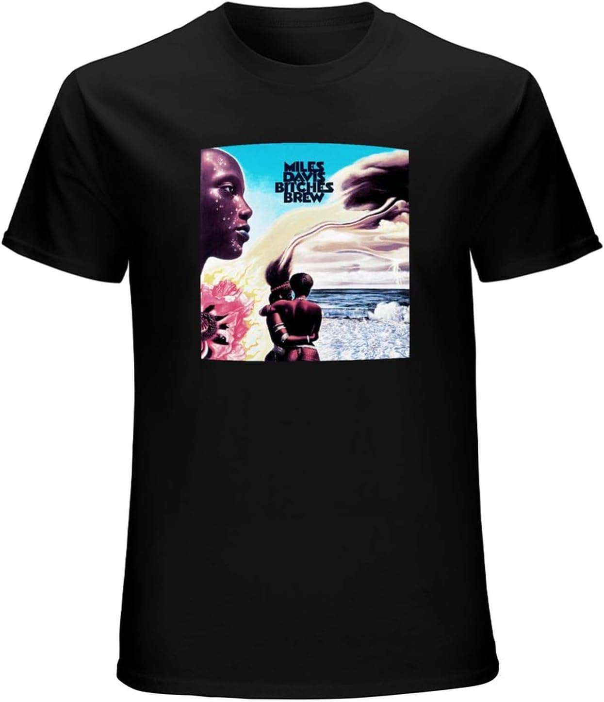 Miles Davis Bitches Brew Miles Merch Jazz T Shirt Men s Unisex Tee Black 3XL чёрный