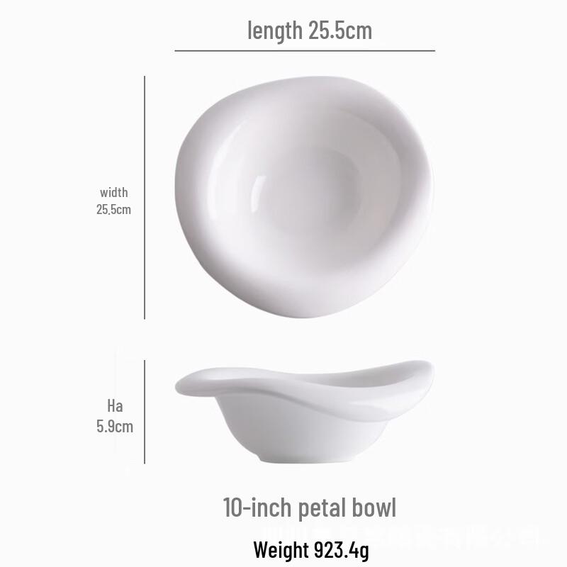 White Ceramic Round Shallow Dinner Plate