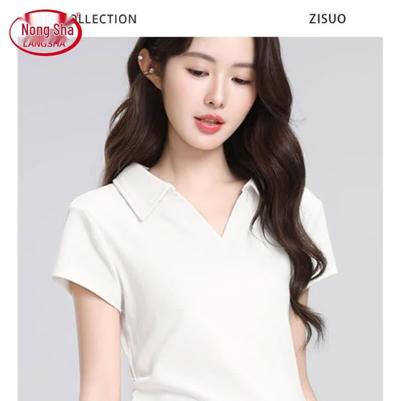 Langsai Women's Short Sleeve Polo T-Shirt