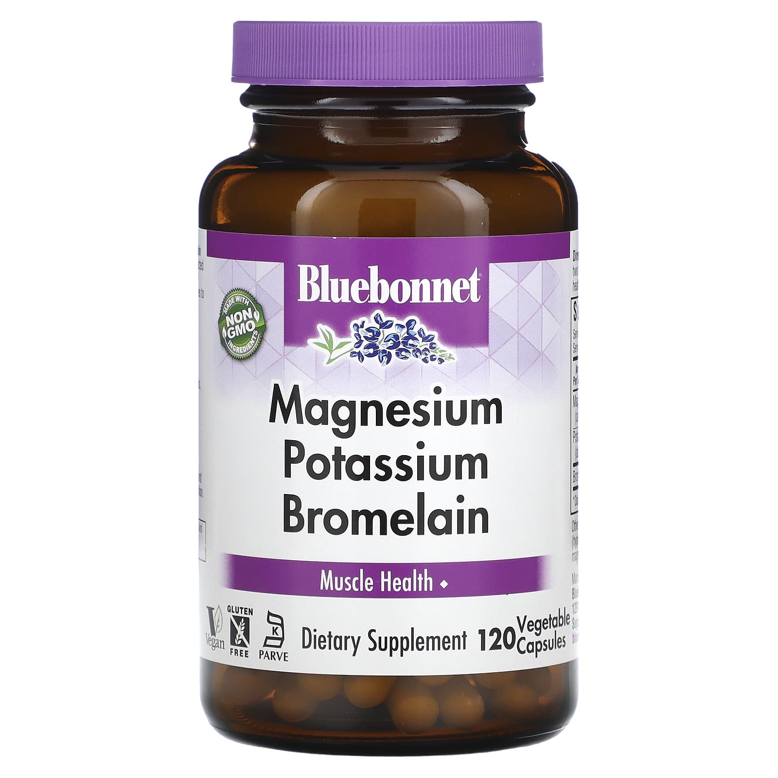 

Bluebonnet Nutrition, Magnesium Potassium Bromelain, 120 Veggie Capsules