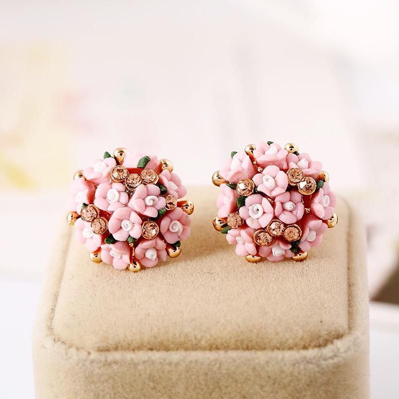 Elegant Women s Diamond Ceramic Flower Ring Set Ring