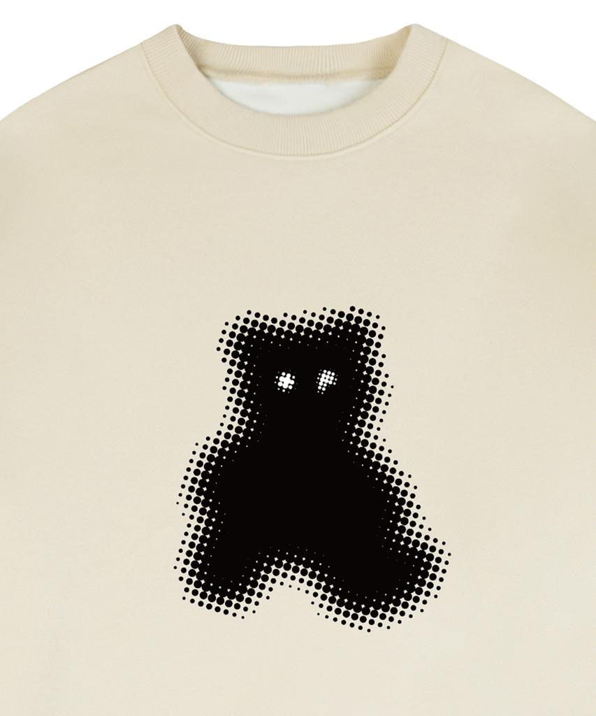 GRAVER [Unisex] Dot Silhouette Bare Sweatshirt_Cream
