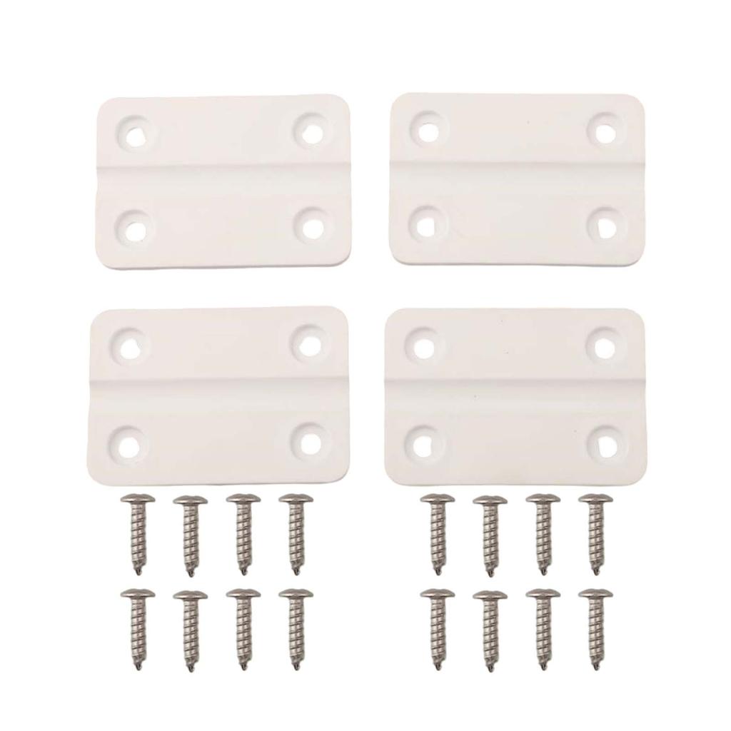 4pcs Replacement Hinges For Igloo Cooler Box White Plastic Hinges With Screws For Colemans Coolers Hinges Kit With Screws