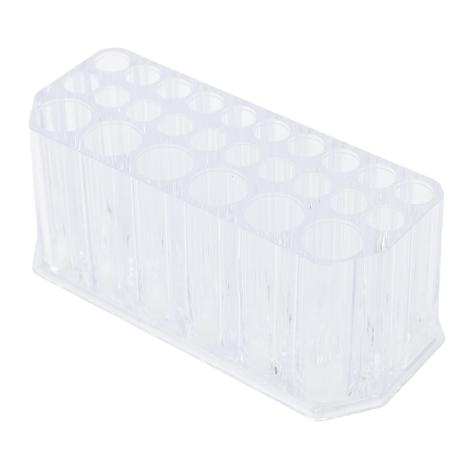 

Acrylic Makeup Brush Organizer Transparent Cosmetic Display Case for Lip Liners Nail Brushes Perfume Samples 26 Slot