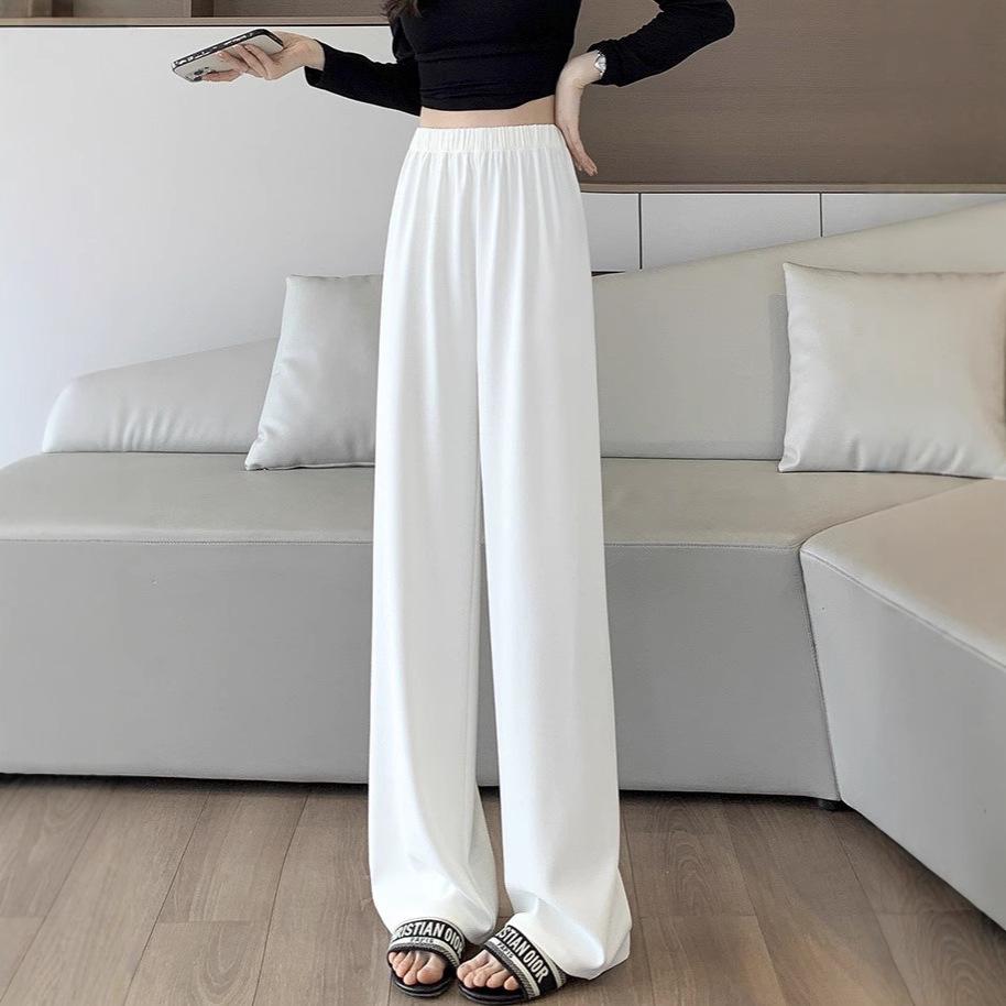 

Women s High-Waisted Wide-Leg Black Floor-Length Summer Pants 2025 L (53-60 kg)
