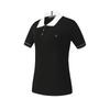 Golf Series Simple Fashion Classic Sports Casual Golf Versatile Comfortable Woven Short Sleeve Polo Shirt Women Tops Deep-Black A11W615408FBK
