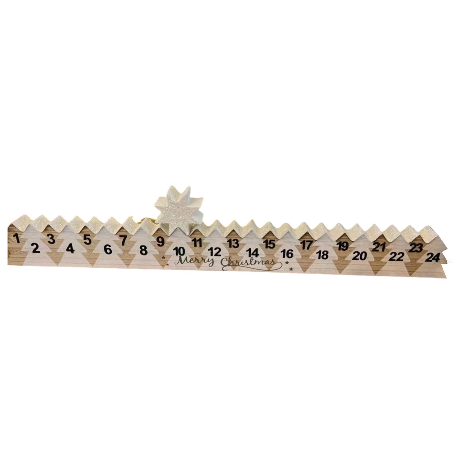 

Wooden Countdown Christmas Advent Fireplace And Shelf Decoration One Size