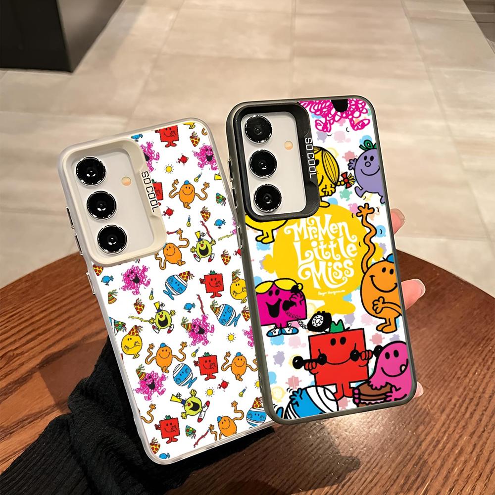 Mr Men L-little Miss Phone Case For Samsung Galaxy S25 S24 S23 S22 S21 S20 Note20 Ultra Plus Fe colored silver Cover