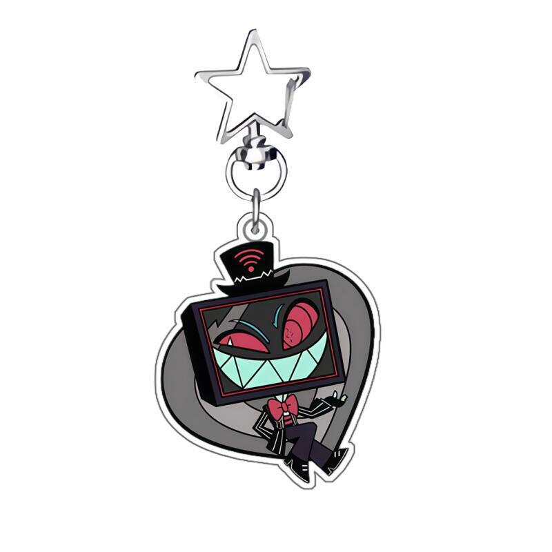 Anime Cartoons Acrylic Keychain for Helluva Boss Fizzarolli Verosika Mayday Diy Acrylic Key Buckle Student Bag Pendantg Gifts