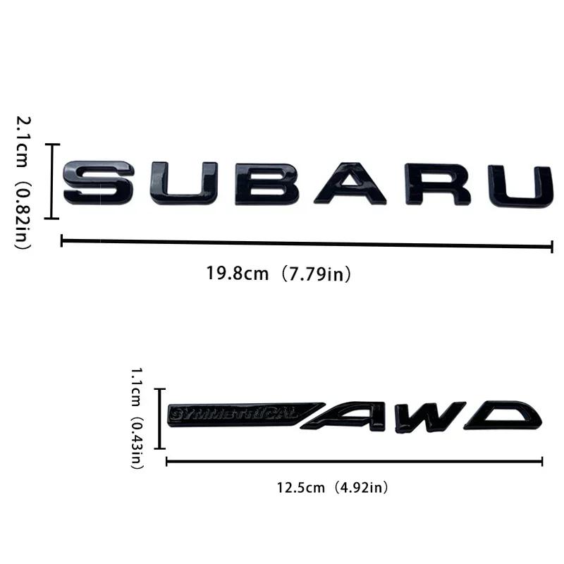 2025 for Subaru BRZ SYMMETRICAL AWD Car Rear Trunk Metal Emblem Stickers Auto Body Badge Tribeca XV STI Forester Impreza Outback X666
