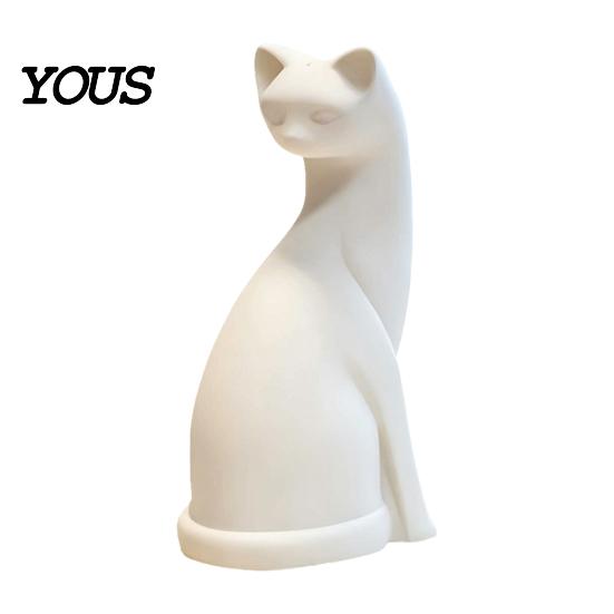 Dust-resistant Desk Ornament 3D Printed Cat Ornament, Minimalist Geometric Design, One-Piece One-piece Sculpture Durable Sculpture, for