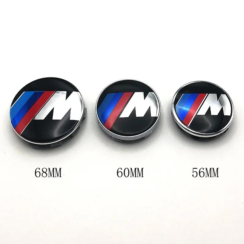 4 Stück 56/60/68 mm Radnabenkappen für BMW E36 E39 E46 E60 E90 E90 F01 F30 E93 G01 G20 G21 G30 G11 F15 X5 X3