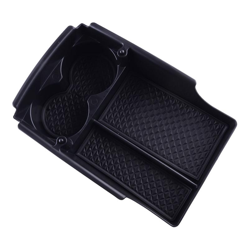 Car Front Center Console Armrest Storage Box Cup Holder Organizer Tray Fit For Tesla Model S/X 2016 2017 2018