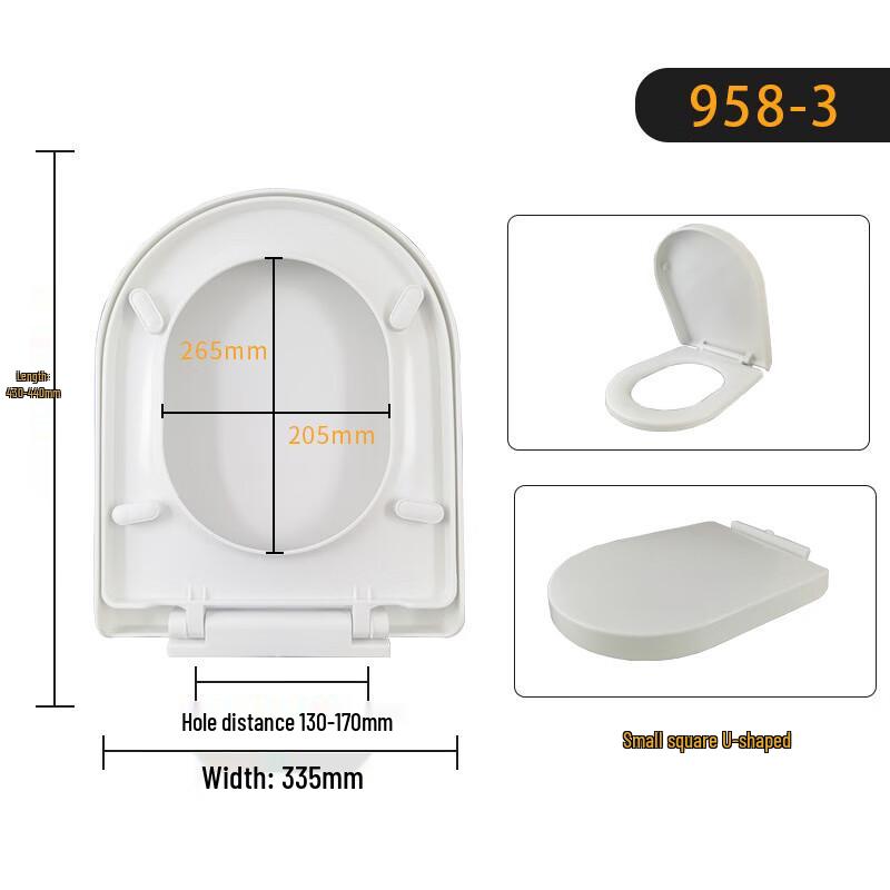 Soft-Close Thickened U-Shape Toilet Seat