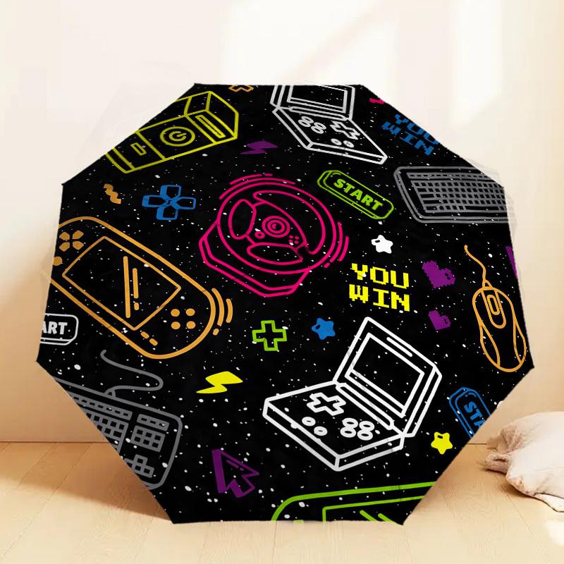 

1pc Gaming Devices Pattern Umbrella Design Automatic Opening and Closing Umbrella, High-quality Travel Umbrella, c1128120