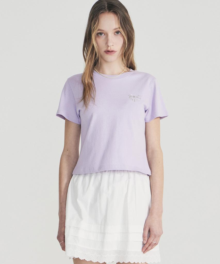 Palet Silver Brush Logo Short Sleeve T-Shirt Lavender