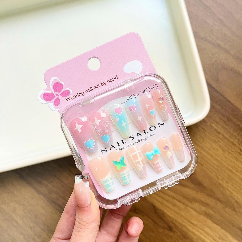 Pegatinas de Uñas Portátiles de Dibujos Animados para Niñas - Estilo Largo Blanqueador de Uñas, Nuevo Diseño 2026 para Uñas de Niñas Medianas y Grandes