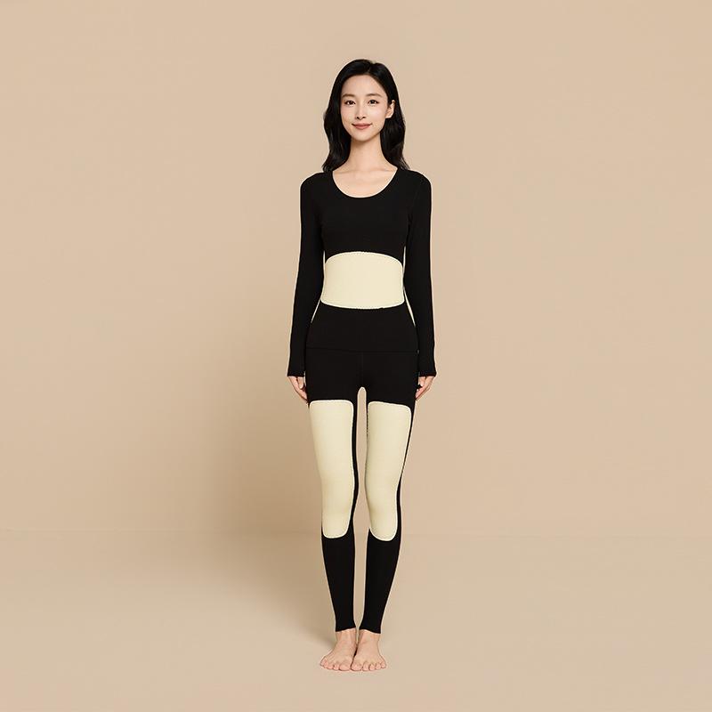 Ovieze Termisk Fleece Set: Unisex Sömlös Varm Överdel & Underdel för Vinter