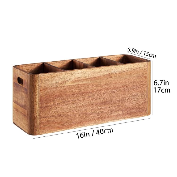 Natürlicher Holz Küchenhelfer-Halter mit wasserdichter Beschichtung und platzsparendem Design