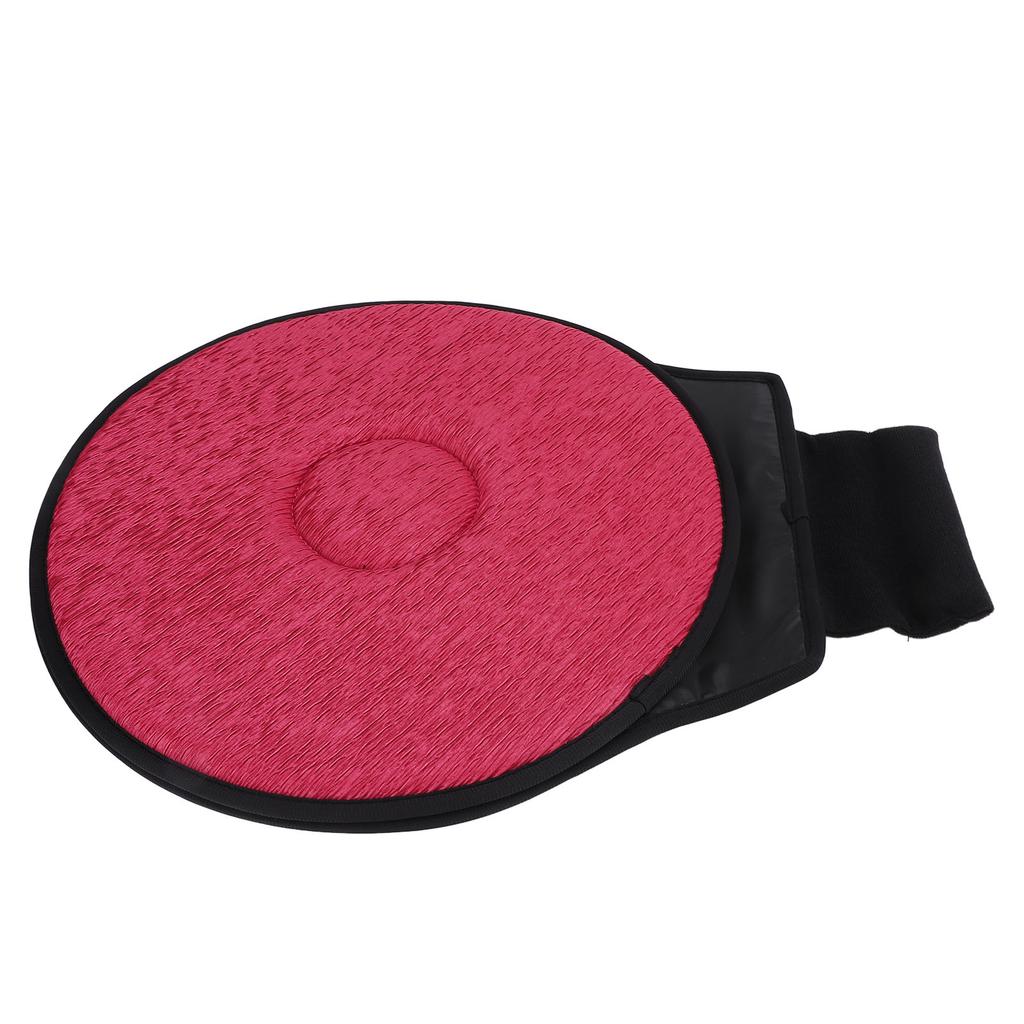 360 Degree Swivel Cushion Portable Memory Foam Rotating Vehicle Cushion for Elderly Office Camping Wine Red