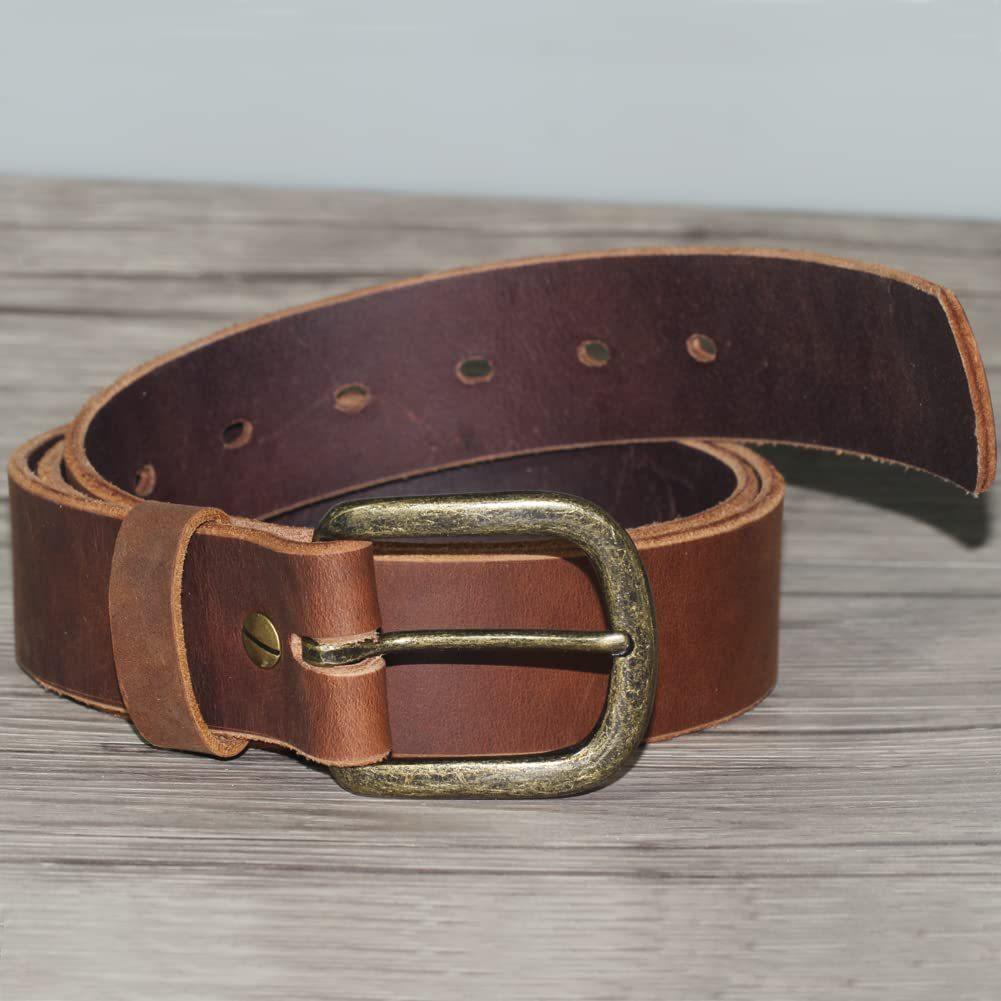 Belt Old Rough Wind Full Grain First Layer Cowhide Men'S Genuine Leather Belt