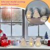 Christmas Candle Holders Silicone Molds Xmas Tree Shaped Tea Light Candle Holder Making Resin Epoxy Casting Mold Home Decoration