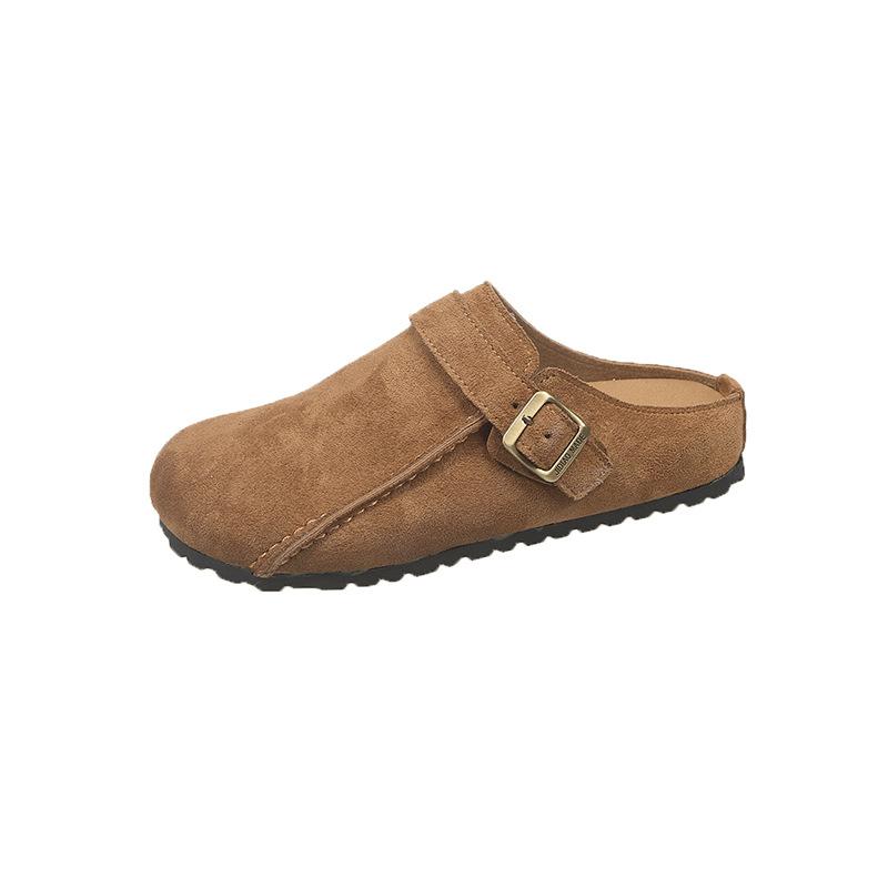 

Platform-soled Boken cool slippers spring 2025 new fashion versatile women s shoes one-pedal soft leather casual slippers 35