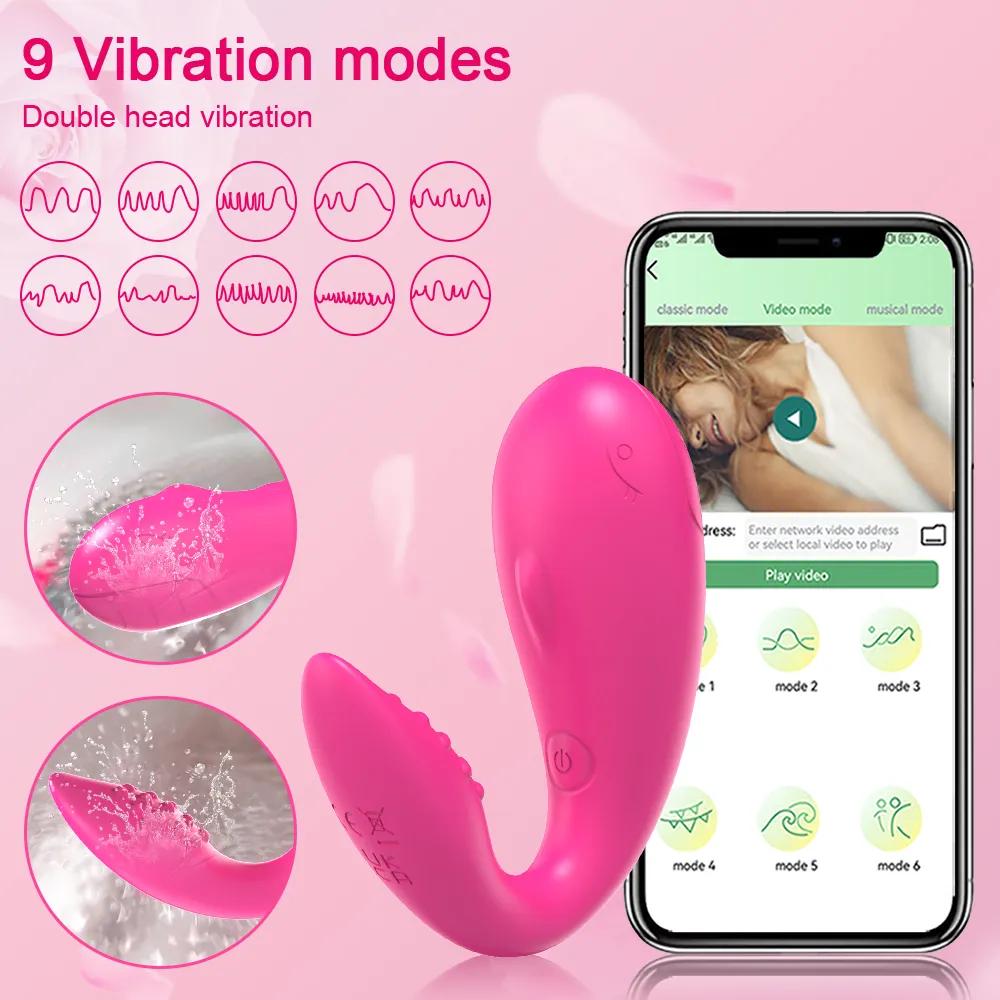 APP Bluetooth Control Vibrator Egg ქალებისთვის კლიტორის სტიმულატორი Wearable G წერტილი ვიბრატორი Love Egg ზრდასრულთა ვიბრაციული სექს სათამაშო