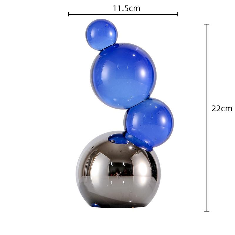 Geometric Colored Glass Spheres Spliced Crystal Ball Crystal Bubble Decorative Figurines Home Decoration Accessories