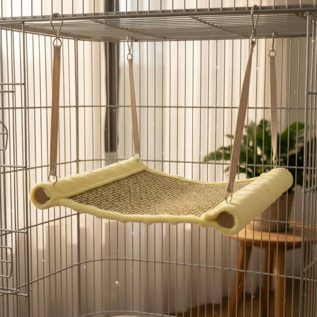3xParrot Hammock Bed Easy To Dangling Avian Swing Soft Hanging Bird Nest for Parrots, Small