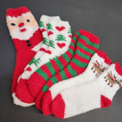 Christmas Santa Rudolph Christmas Tree Sleep Socks