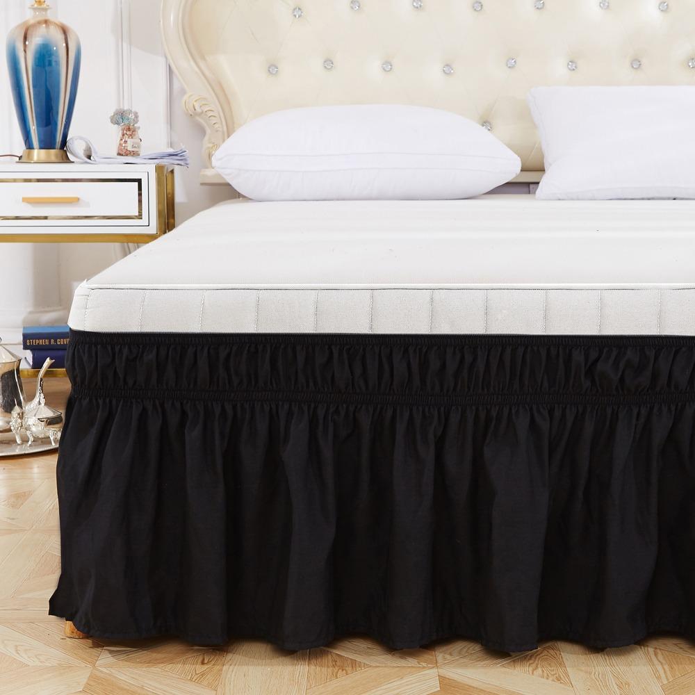Removable Bed Ruffles Elastic Bed Side Skirt New Bed Skirt  Home