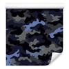 Navy and Black Military Camouflage Wallpaper for Living Room and Bedroom 50x1000