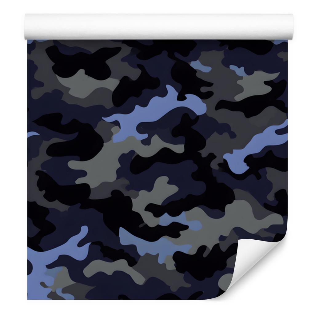 Navy and black military camouflage wallpaper for living room and bedroom 50x1000