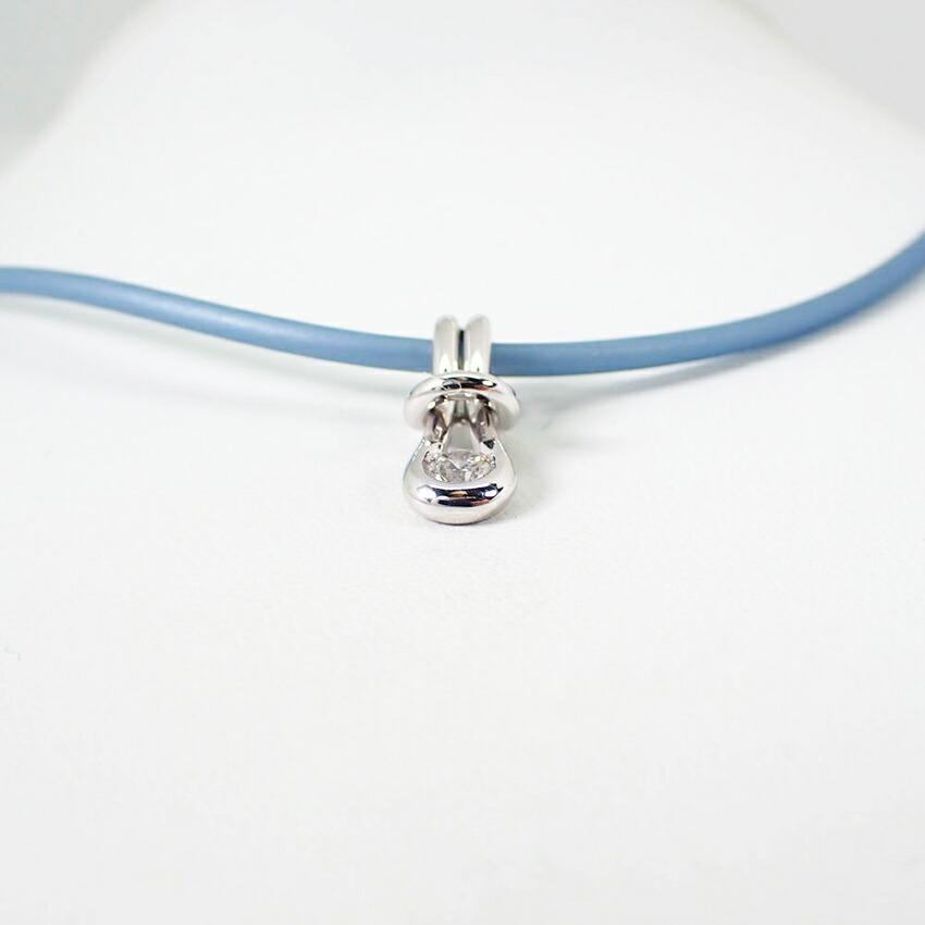 [Used] K18/Rubber Diamond/0.16ct Pendant/Necklace/g524-21