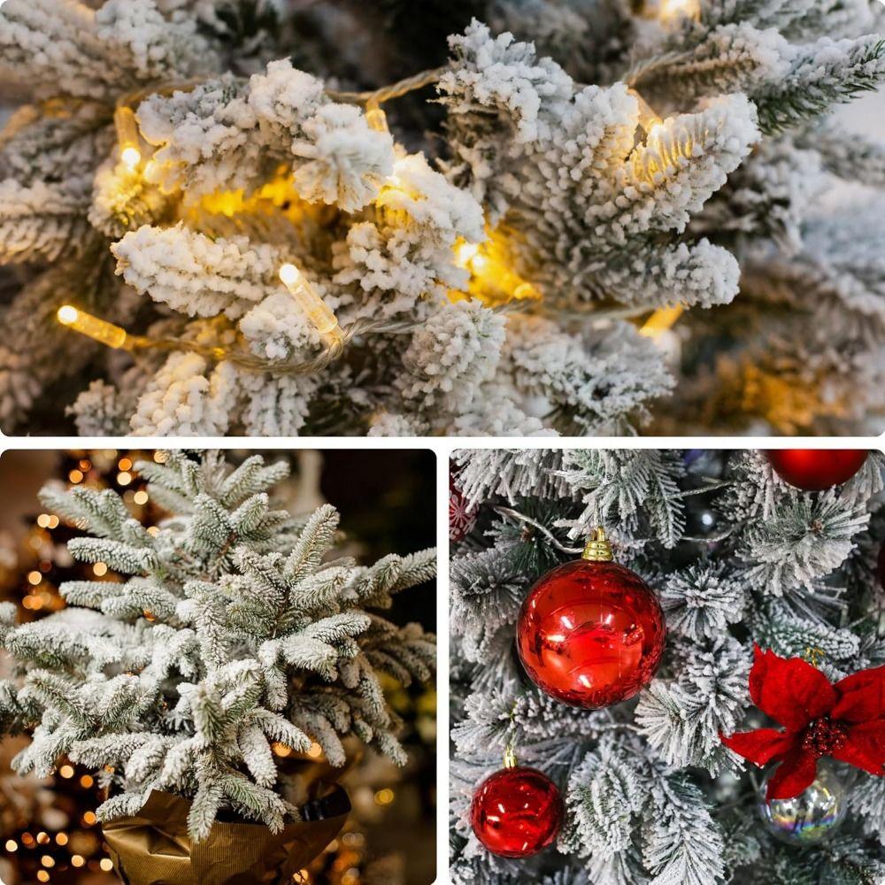 10PCS DIY Wreath Artificial Pine Branches Plastic Christmas Pine Stem  Home Decoration