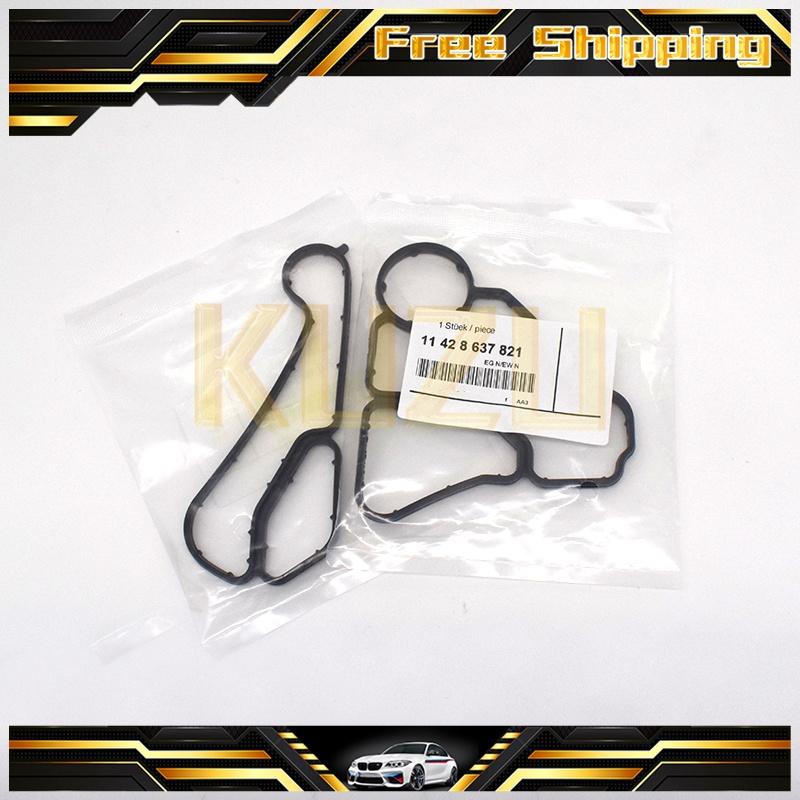 Engine Oil Filter Housing Seal Gaskets 11428637821 11428637820 For BMW E60 E82 E83 E84 E90 E92 E93
