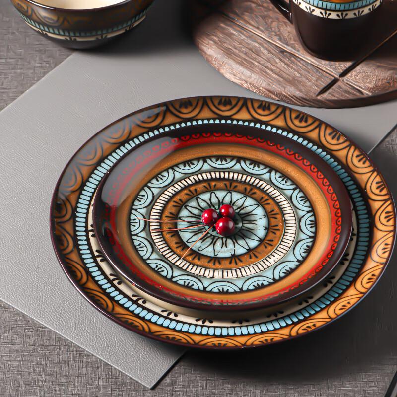Zhi Shi Retro Baroque Underglaze Ceramic Noodle Bowl