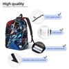 Fashion Pokemon Backpack  Mochilas Casual Camping Zipper Closure Rucksack