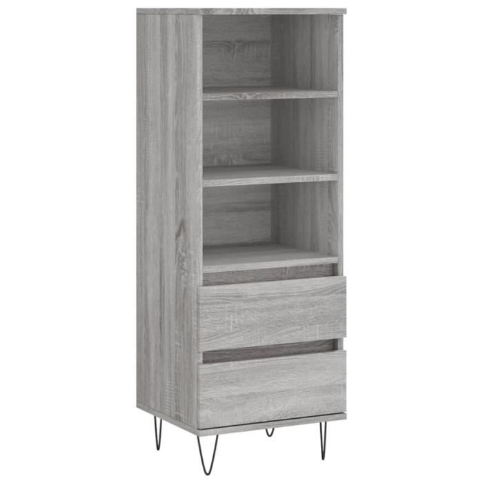 VidaXL Buffet haut Sonoma gris 40x36x110 cm Bois d'ingénierie 831514