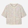Thursday Island Women Multi Color Tweed Short Sleeve Jacket T264mjk240w