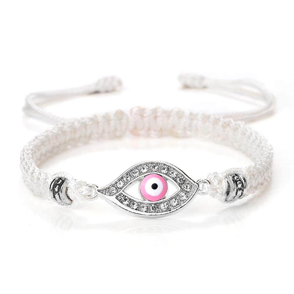 Cross-Border Alloy Bamboo Evil Eye Bracelet: Starry Eyed Woven Couple Bow Design