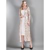 Women's Plus Size Sequin Long Sleeve Open-Front Coat, Suitable for Proms, Banquets, and Parties, Semi-Transparent Slim-Fit Spring/Summer Evening Wear