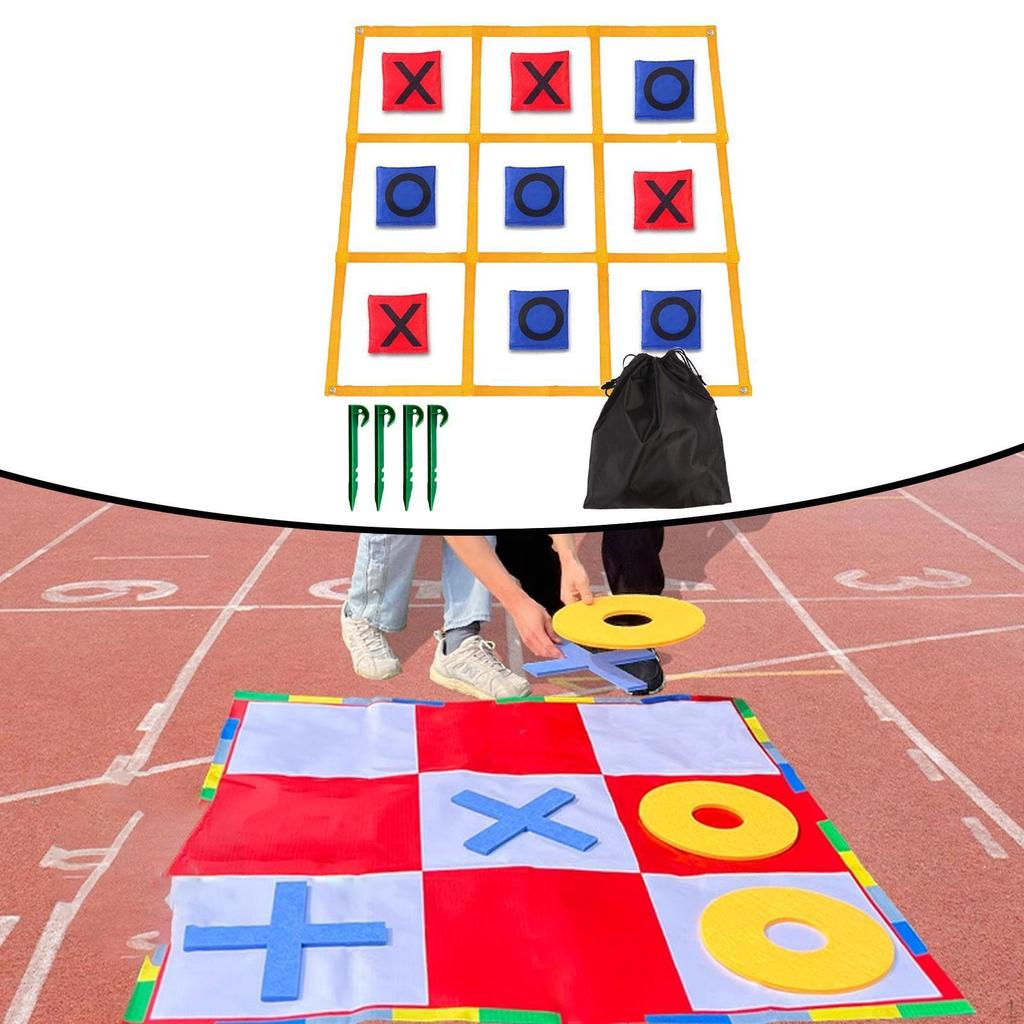 Tic Toe Game Yard Tossing Interactive Classical Funny XO Toy 120cmx120cm for Families