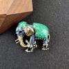 Creative Cute Texture Enamel Elephant Animal Brooches For Women Men 4-colors Clothing Backpack Metal Pins Party Jewelry Gift