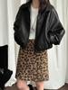 NS American Retro Leopard Print Velvet Bodycon Mini Skirt: Winter Slim Fit for Women