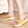 Fashion New Large Size Women 100% Cowhide Slippers Flat Comfortable Beach Shoes Fashion Comfortable Slip-resistant Wear Slippers