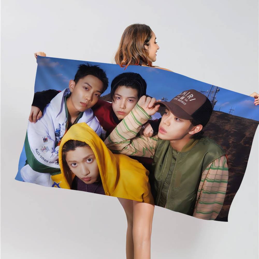 Lngshot Hip-Hop Group Beach Towel Colorful Bath Towels For Girl Microfiber Quick Dry Custom Sand Free Beach Yoga Spa Gym Pool